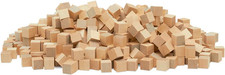 DIY Wooden Cubes 1/4-Inch, Pack of 100 Small Blank Wooden Blocks, Unfinished Woo