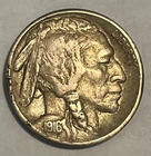1916-S BUFFALO NICKEL  ALMOST UNCIRCULATED