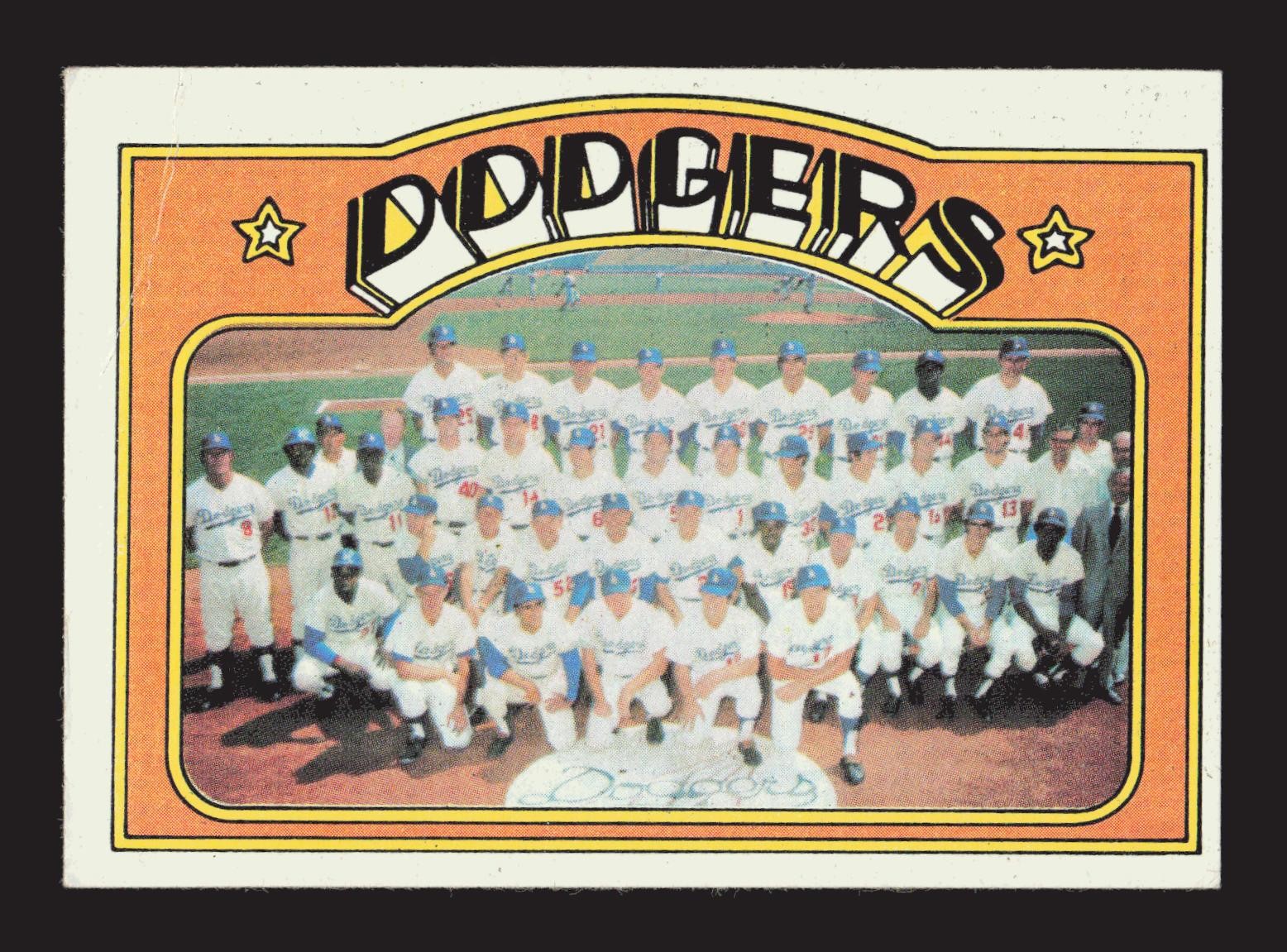 Los Angeles Dodgers 1972 Topps #522 TYW7 wrinkle
