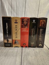 5 VHS lot - Saving Private Ryan - Ben Hur - The Ten Commandments - Wyatt Earp -