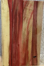 K D Flaming Red BOX ELDER  Pen Blanks/KnifeScales 4-pcs.3/4”Sq. X 5 1/4” B-73