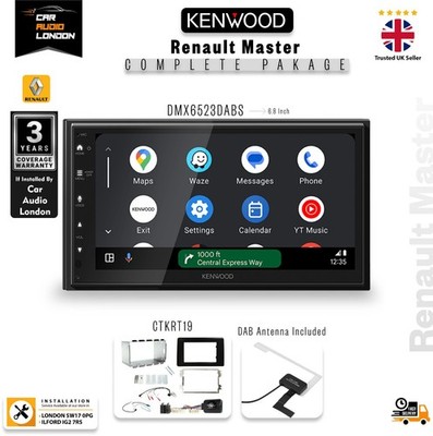 Renault Master 6,8'' 2 DIN Touch Head Unit DAB+ CarPlay Android Auto BT Stereo