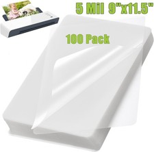 Thermal Laminating Pouches 9x11.5 100Ct Clear Laminator Sheets 5Mil Letter