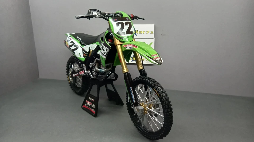 1/6 Newray Kawasaki KXF 450 2017 two two Chad Reed Motocross Super Dettagli Raro - Immagine 2 di 4