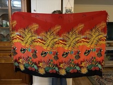 Vibrant tropical print sarong, beach wrap, shawl, coverup