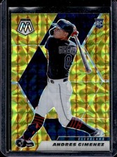 2021 Panini Mosaic Andres Gimenez RC Reactive Yellow Rookie #277 Indians
