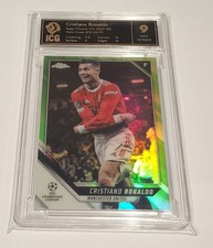 2021-22 Topps Chrome UEFA Champions League Neon Green Cristiano Ronaldo 44/99 