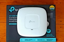TP-Link EAP225 AC-1200 WiFi 1Gb PoE Dual Band Ceiling Mount Access Point - White