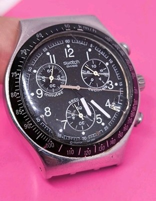 Vintage Swatch Chronograph Flighter Mens Watch IRONY AG 2000 Swiss made 