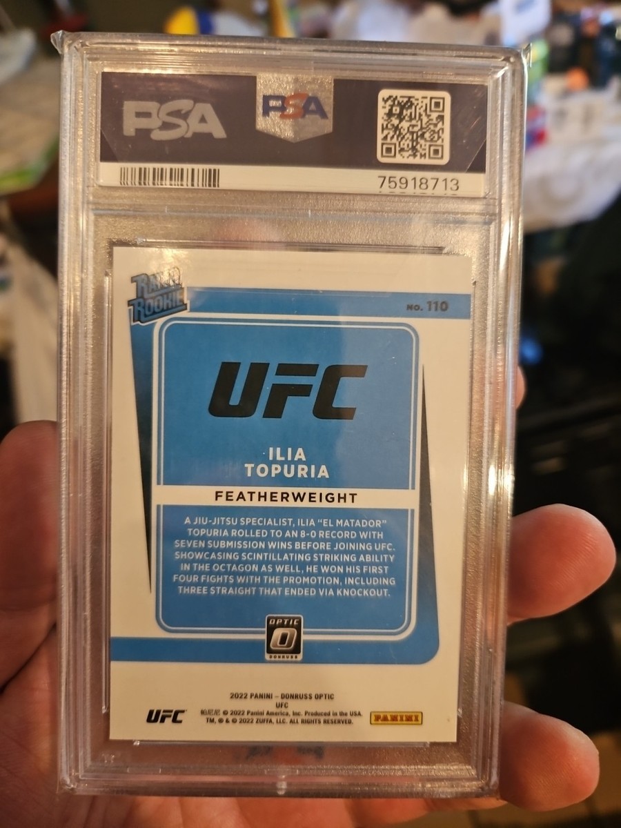 2022 Donruss Optic UFC - Ilia Topuria Rated Rookie #110 PSA 10 GEM