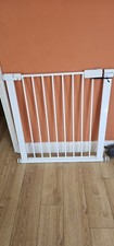 Cuggl White Metal Pressure Mounted Adjustable Stair & Doorway Safety Gate