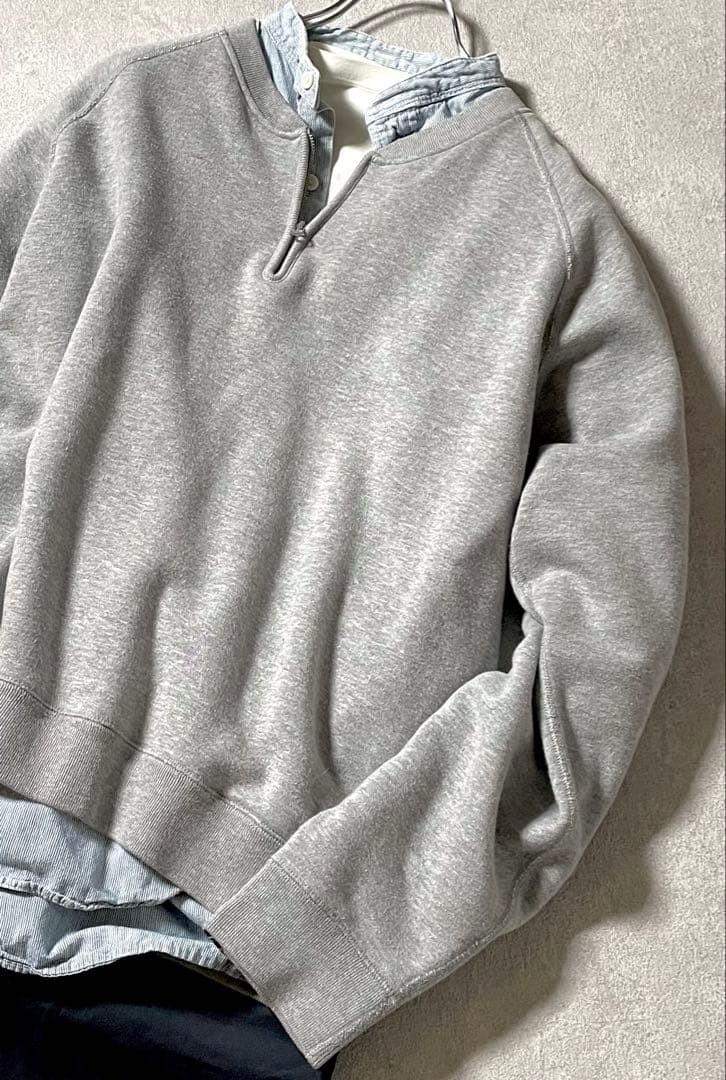 Graphpaper x Loopwheeler Half Zip Sweatshirt Gray… - image 5