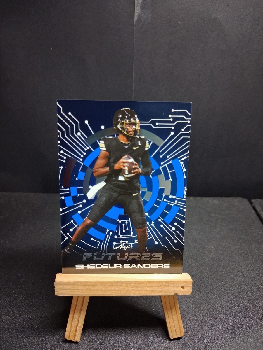 Shedeur Sanders 2024 Leaf Futures Multi Sport Blue Foil Parallel
