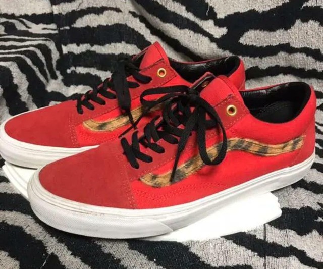 red leopard sneakers