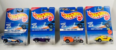 Lot 4- Hot Wheels: '96 Firebird,'58 Corvette Coup, '97 Way 2 Fast, Neet Streeter