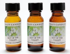 3 Lily of the Valley 1/2oz Premium Grade Scented Fragrance Oil Crazy Candles