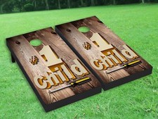 1 Child Cornhole Board Wrap LAMINATED Wraps Decals Vinyl skin 10-3