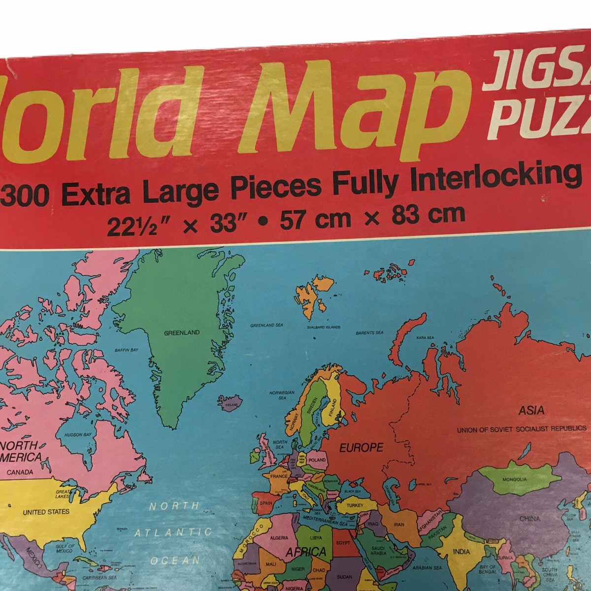 ALL YOU CAN EAT PRESS MAP 7冊 World Map Jigsaw Puzzle 300 Extra Large Pieces 1984 Ages 7+