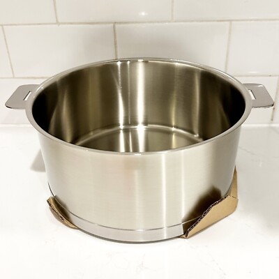 Cristel Strate Cookware 4 Qt Stew Pan Flat Lid Stainless Steel 18/10 INOX NEW