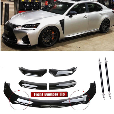 Front Bumper Lip Spoiler Splitter Glossy Black For Lexus IS F IS200t IS250 IS300