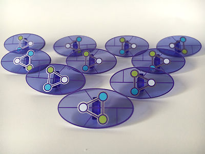 LEGO    10 x ovales Schild in trans-purple mit drei Kreisen  , NEUWARE  