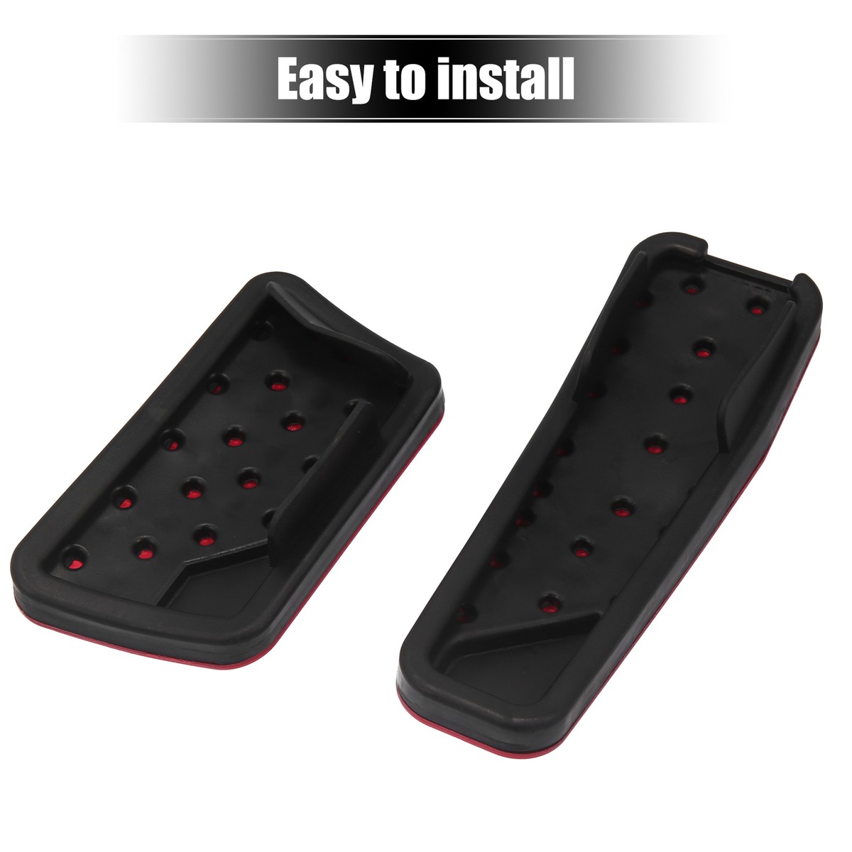 Red & Black Anti-Slip Pedal Covers For Dodge Charger/Challenger & Chrysler 300 (2009-2019)