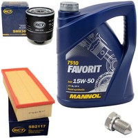 MotoröL Filter Set 15W50 5 Liter + ÖLablassschraube FüR Seat Cordoba 1.4 16V