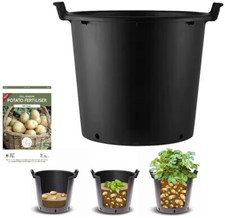 70 Litre Potato Growing Pot with Fertiliser - Heavy Duty Tub Container Planter