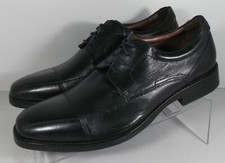 203841 SP50 BARTLETT CAP TOE MEN'S SHOES 9 M BLACK LEATHER JOHNSTON MURPHY