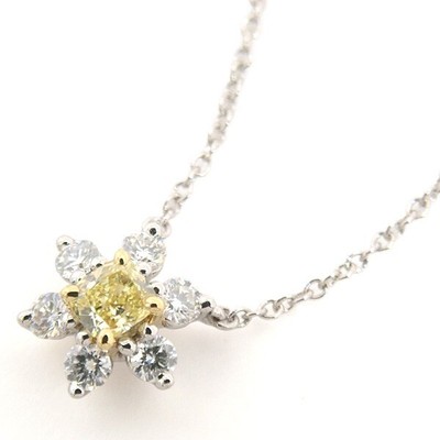 Tiffany & Co. Buttercup 0.21ct Yellow Diamond Necklace PT950 