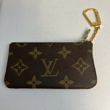 Authentic Vintage Louis Vuitton Zippered Key Pouch With Clip