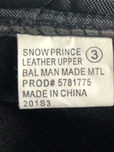 CRATER RIDGE Snow Prince Boys Boots ~Youth Size 3 ~Black & Gray ~Leather Uppers - Picture 3 of 7