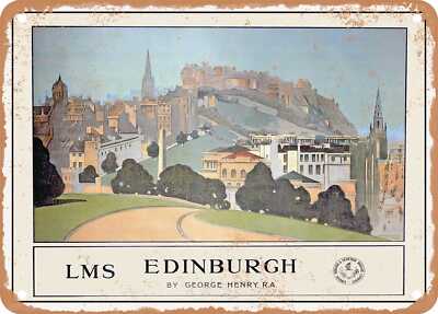 METAL SIGN - 1934 Edinburg LMS Vintage Ad
