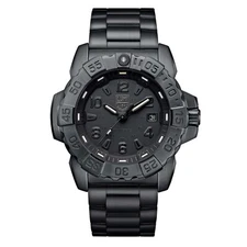 WATCHES LUMINOX BRAND WRIST WATCH MENS US NAVY SEAL BLACKOUT STAINLESS STEEL NEW