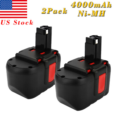 2x 4000mAh NiMH Battery For Bosch BAT240 BAT030 BAT031 BAT299 GBH24VF PSB 24VE-2