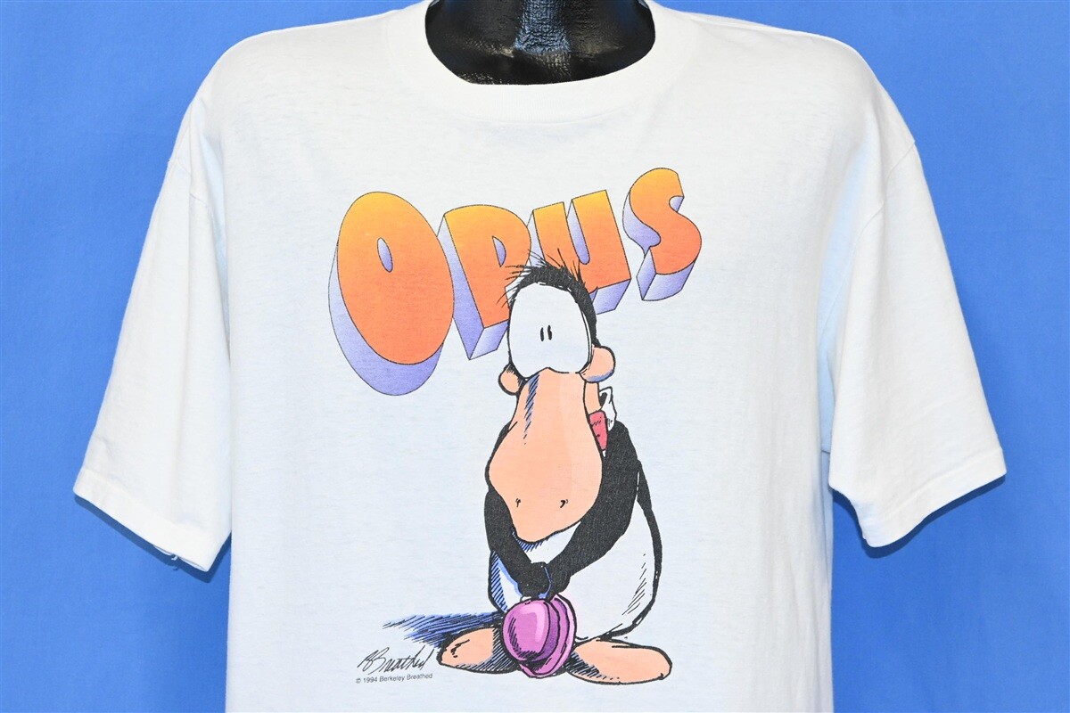 トップス Museum of Daily Opus Tshirts vintage 90s OPUS PENGUIN BLOOM COUNTY BERKELEY BREATHED COMIC