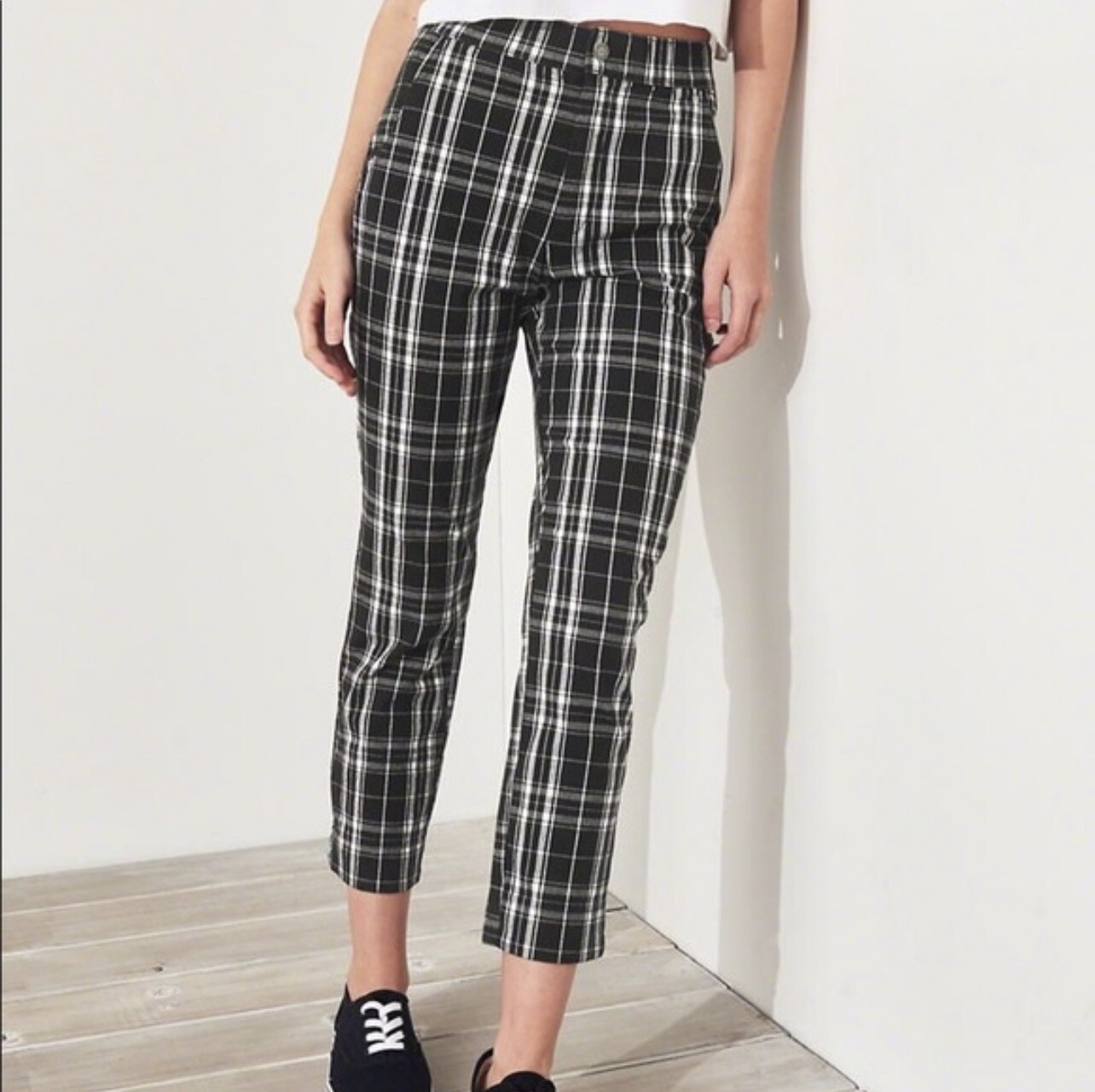 hollister plaid pants