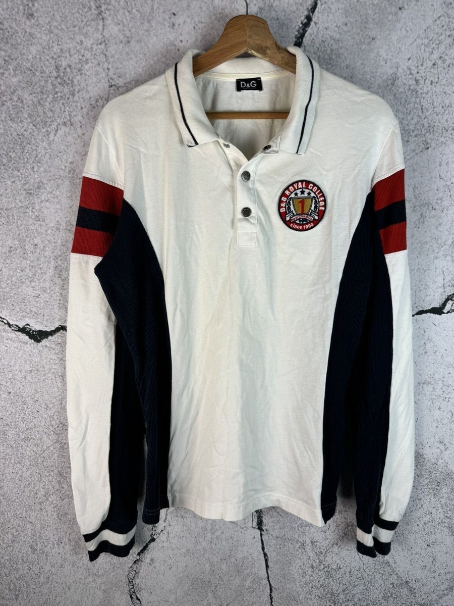 Vintage Dolce Gabbana Polo Shirt Rugby long Sleeve Logo Y2K | eBay