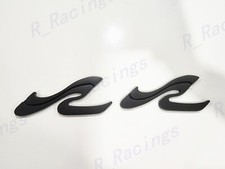 2PC SR WAVE Matte Black EMBLEM For Sea Ray SCRIPT LOGO 6-1/4