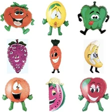 Fruit Vegetable Lemon Strawberry Banana Orange Watermelon XL Foil Mylar Balloons