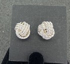 Knot Style Earrings Sterling Silver New