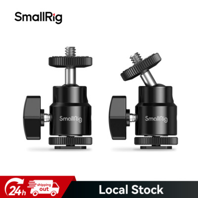 SmallRig (2PCS)Mini Ball Head Cold/Hot Shoe Mount w/ 1/4'' Screw Bracket-2059 new