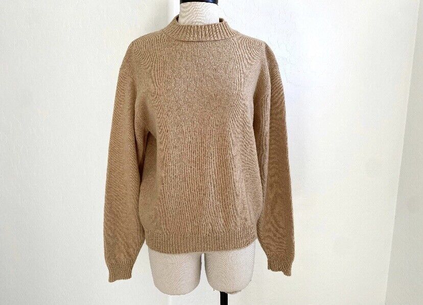 ARROW Sweater Vintage 1970s Camel Brown Acrylic C… - image 1