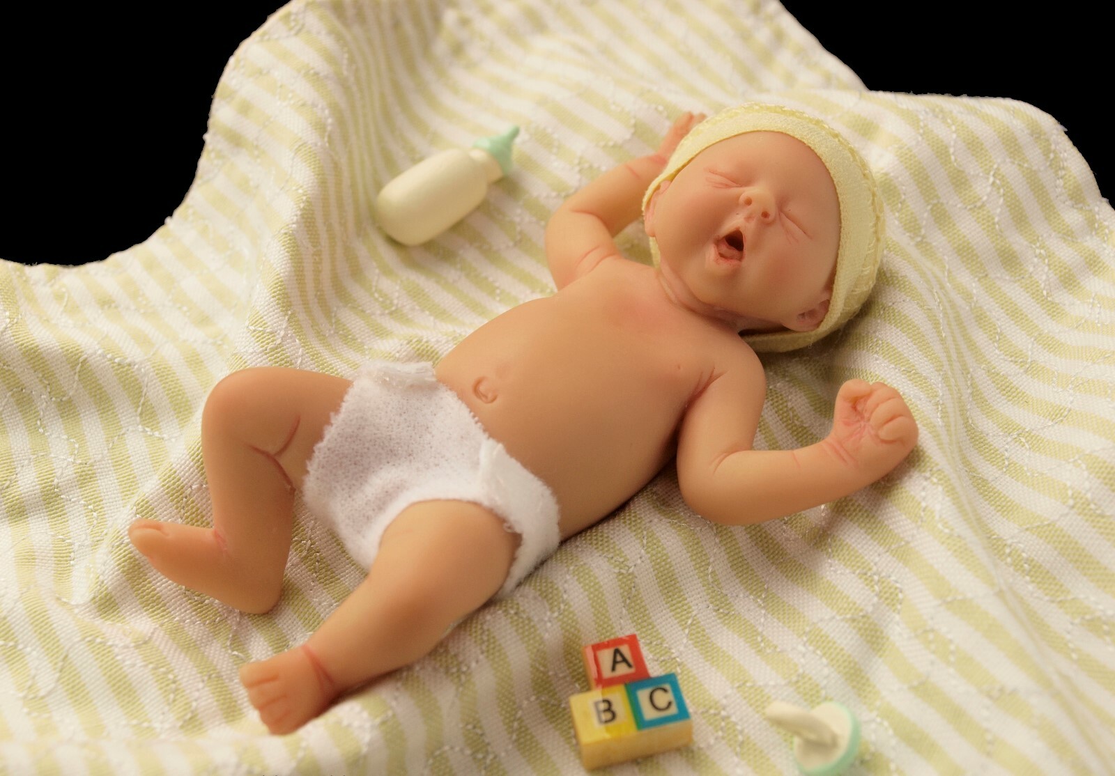 Morning Sunshine Miniature baby doll, LE Resin Sculpture by Camille Allen Morning Sunshine Miniature baby doll, LE Resin Sculpture by Camille Allen