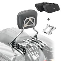 Sissybar Set + Innentaschen XB FüR Harley Street Glide 09-13 Chrom