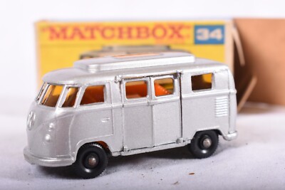 LESNEY MATCHBOX #34 Volkswagen Camper, Box is Excellent++, Camper is Minty