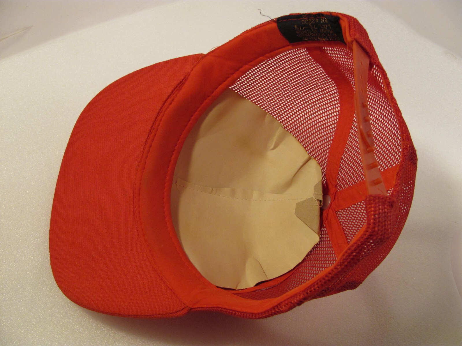 Solid Red Trucker Hat Unisex Adjustable Snapback … - image 7