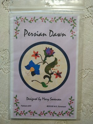 Quilt Patterns Persian Dawn #41 Mary Sorensen 2006 Applique