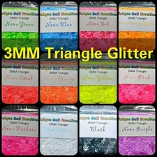 TRIANGLE Shape Glitter U Choose Nail Acrylic Gel Body Art Face Festival Craft