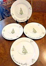 4 St. Nicholas Square 'Tis The Season 10 3/4" Dinner Plates